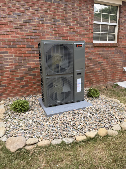 outdoor heat pump HVAC unit