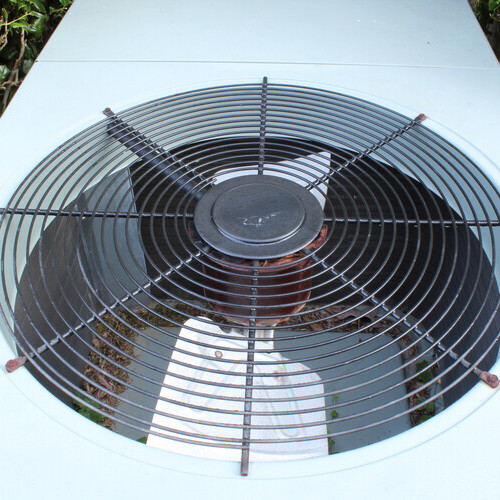 Top view of a typical heat pump